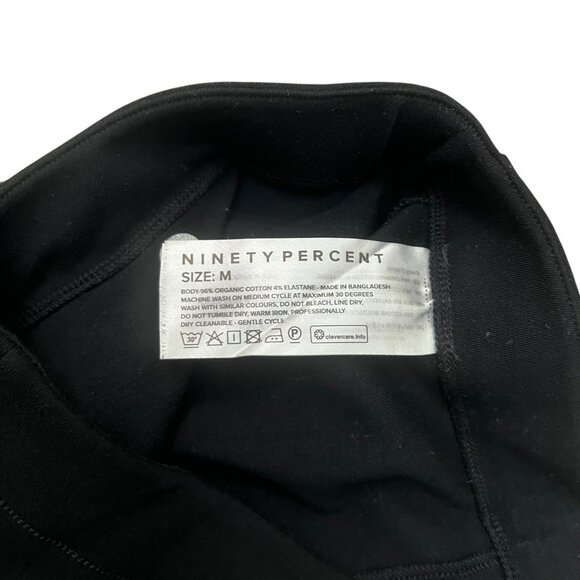 Ninety Percent Womens June Wilde Flare Pull On Pants Black Medium Organic Cotton - Picture 4 of 9